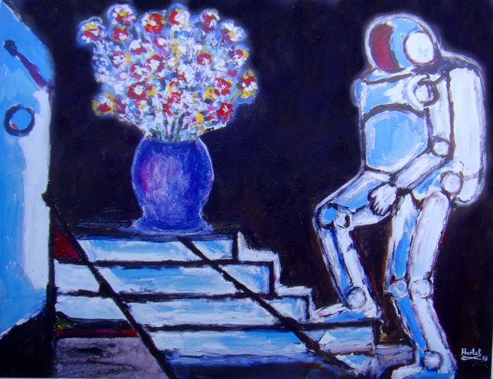 Paul Hartal - Robot with Flowers, 2003