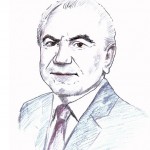 Lord Alan Sugar, founder of Amstrad; author of 'What You See Is What You Get My Autobiograhy.' (Drawn by Natalie Dekel)