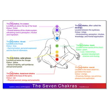 7 chakras diagram posters