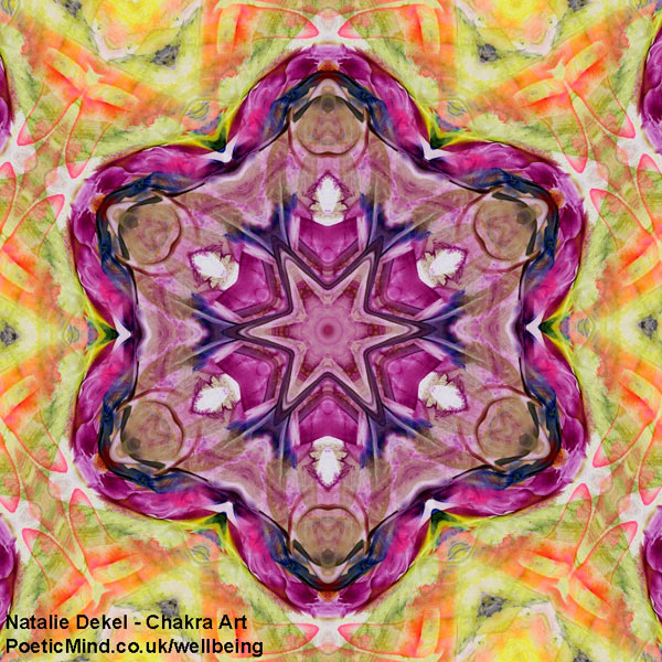 Chakra Art (#1) - by Natalie Dekel. Encaustic Wax technique.‎