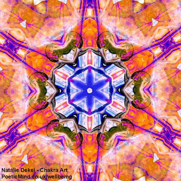 Chakra Art (#65) - by Natalie Dekel. Encaustic Wax technique.‎