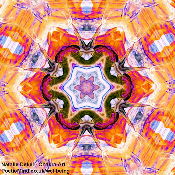 Chakra Art (#71) - by Natalie Dekel. Encaustic Wax technique.‎