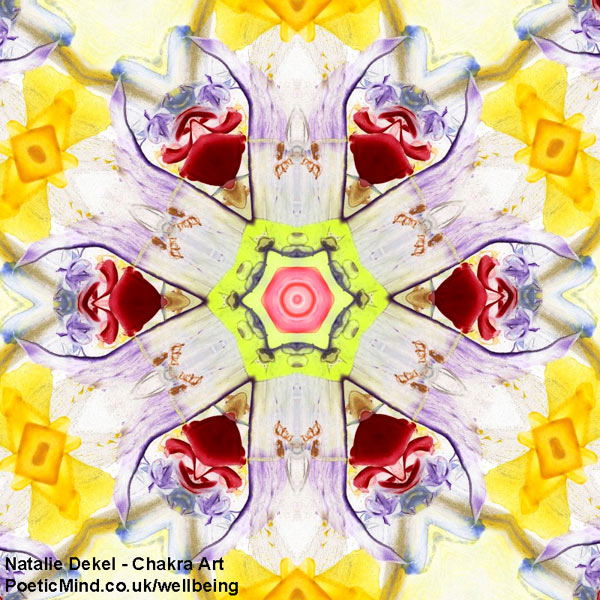Chakra Art (#73) - by Natalie Dekel. Encaustic Wax technique.‎