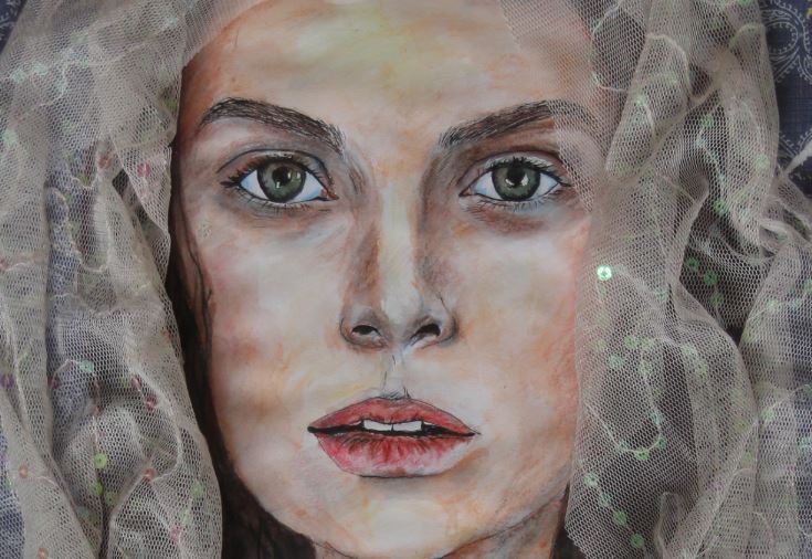 Painting of Ester (detail) - by Natalie Dekel