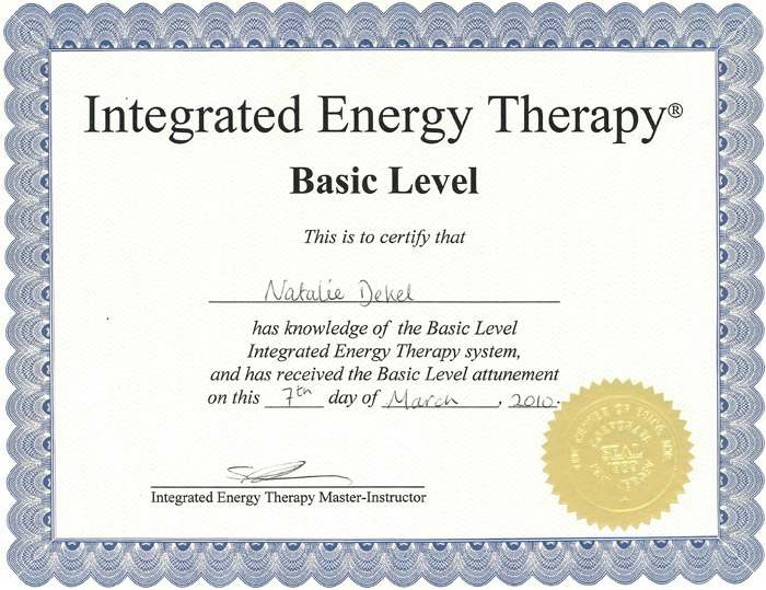 Natalie Dekel - Integrated Energy Thetapy