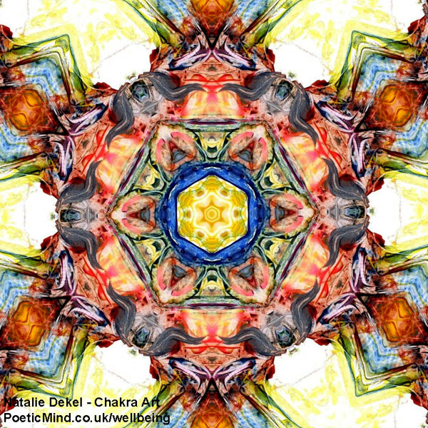 Chakra Art (#53) - by Natalie Dekel. Encaustic Wax technique.‎