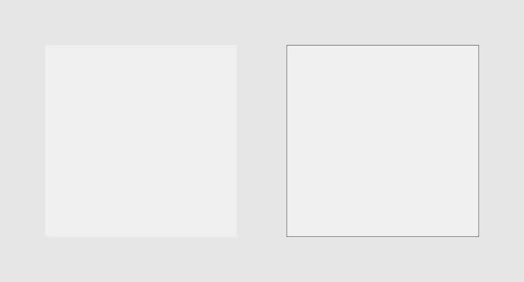 Figure 3: A contour dramatically changes the perceived tint, and also differentiate a colour (shape) ‎from its background. The tint in the two squares is exactly the same.‎