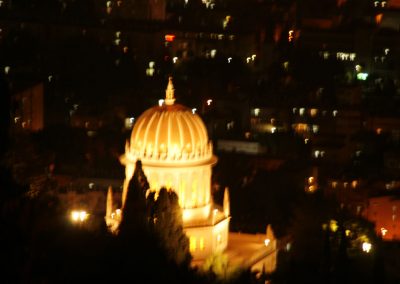 Golden dome of the Bahá'í World Centre. Haifa, Israel. (Photo: Gil Dekel, 2015).