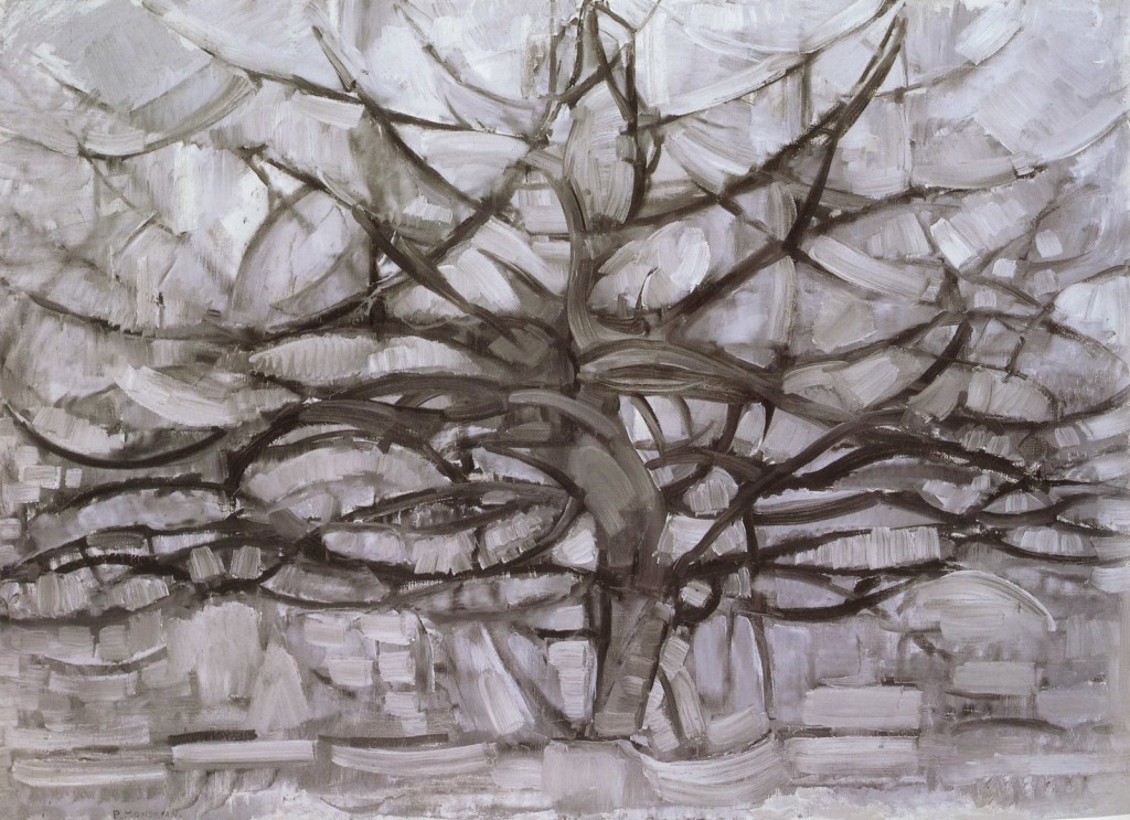 Figure 3: Piet Mondrian, The Grey Tree (1911, oil on canvas, 78.5 x 107.5 cm.) The Hague, Haags Gemeentemuseum. Image © 2013 Mondrian/ Holtzman Trust c/o HCR International USA. Image and permission to use obtained from Mondrian/ Holtzman Trust c/o HCR International USA.