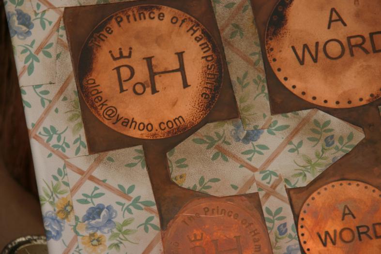 Figure 39: Acid etching on cooper for making Prince Coin, for The Prince of Hampshire (2006). Image © Gil Dekel.