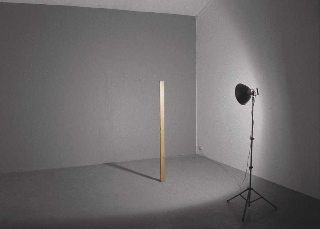 Figure 41: David Johnson, Trying to Imagine Not Being (2003, floodlight, post, emulsion paint, black wall painted so shadow disappeared, variable dimensions.) Image © the artist. Permission to use image obtained from the artist.