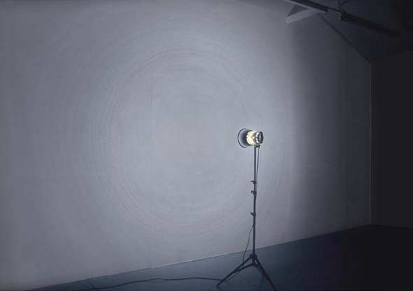 Figure 57: David Johnson, The Invention of Nothingness (2008, work in progress, floodlight on, emulsion paint.) Image © the artist. Permission to use image obtained from the artist.