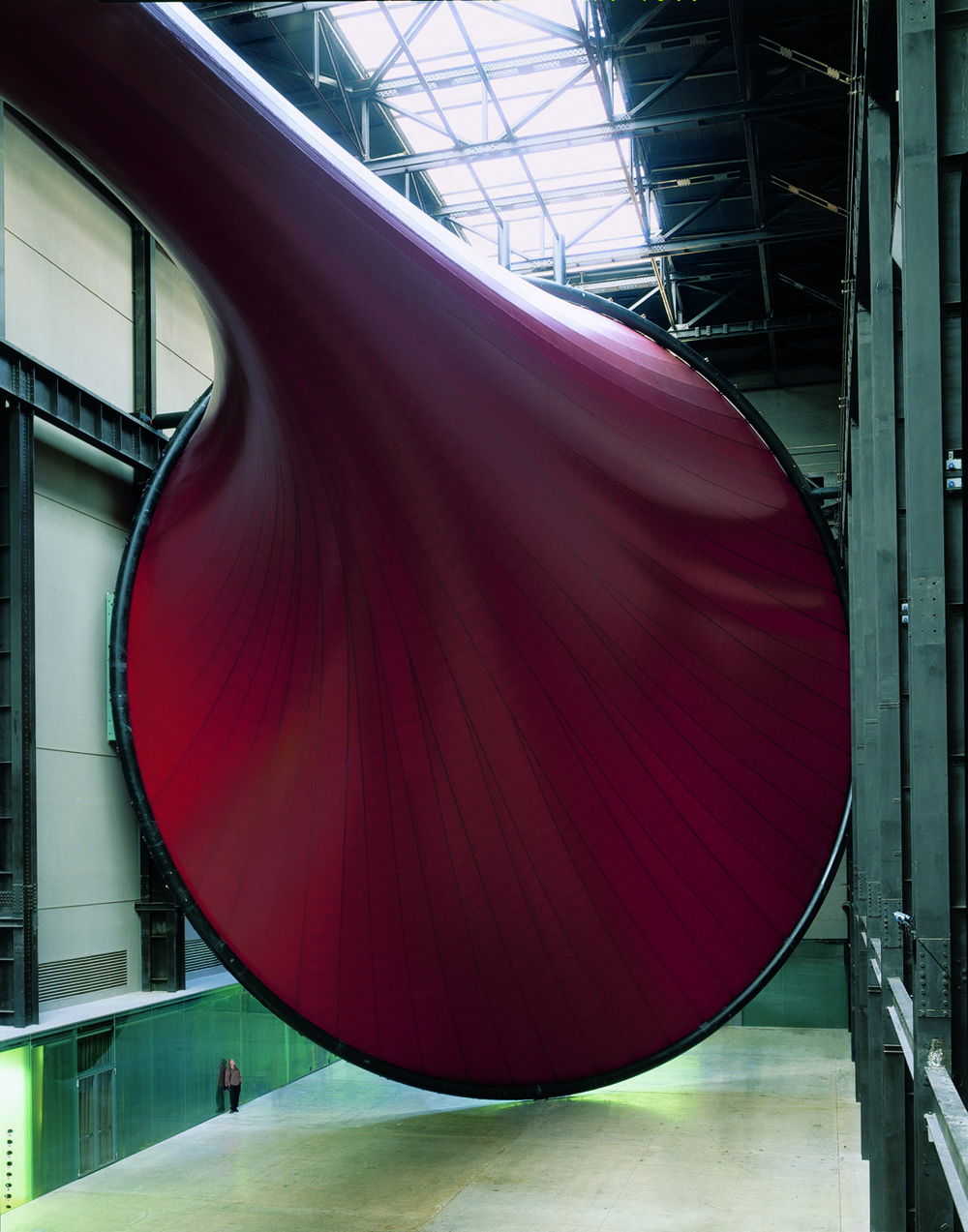 Figure 99: Anish Kapoor, Marsyas (2002, PVC and steel installation.) Installation view: Tate, London, 2002-2003. Photo: John Riddy. Courtesy: Tate. Image supplied by Anish Kapoor Studio. Permission to use image obtained from Anish Kapoor Studio via Lisson Gallery.