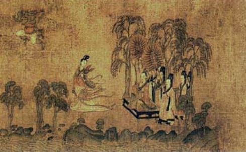 A 13th-century copy of the original, showing a detail (the last part of the painting) of ‘Luoshenfu’ (originally by Gu Kaizhi, 348-409). The Palace Museum, Beijing, China. Photo: Wikipedia. Creative Commons.