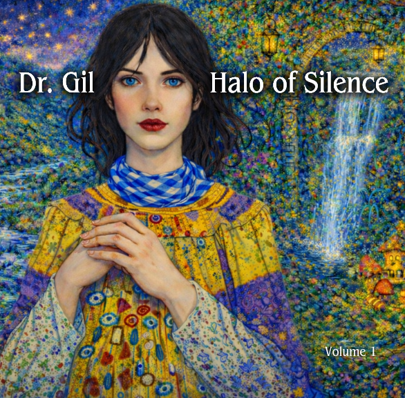 Halo of Silence Album cover art. A magical, mythical person in magic land.